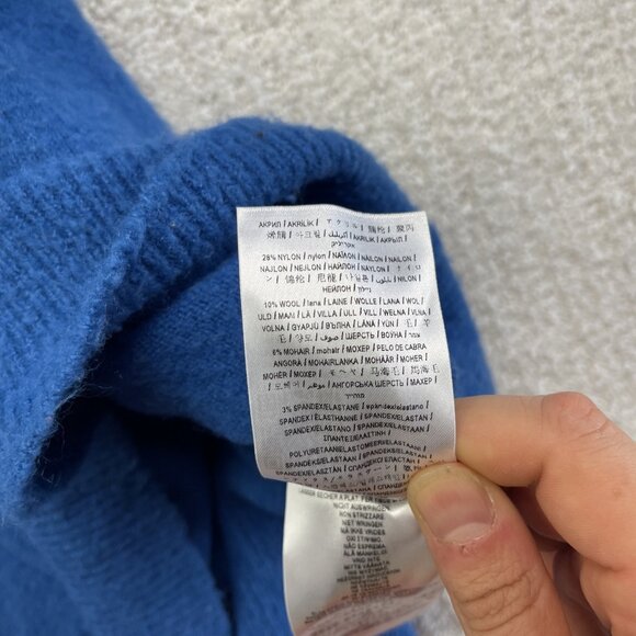 Guess Blue Sweater Men Size Small Mohair / Wool + Blend Pullover Jumper Knit - Picture 12 of 16